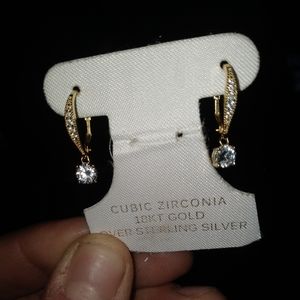 18k gold over 925 silver earrings